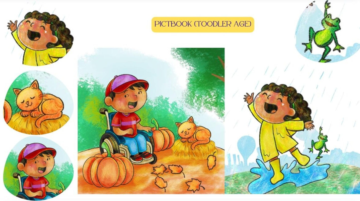 Children's picture book: Custom Book Illustrations, Full Page & Spot Art